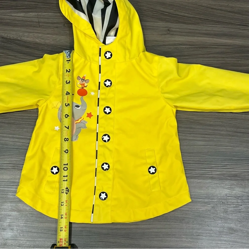 Disney Store Dumbo Yellow And Striped Infant Toddler Rain Coat Size 2T